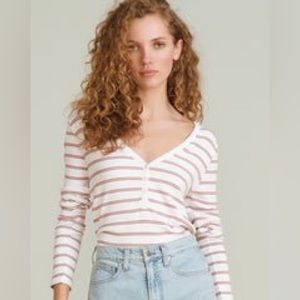 Veronica Beard Tal Striped Henley